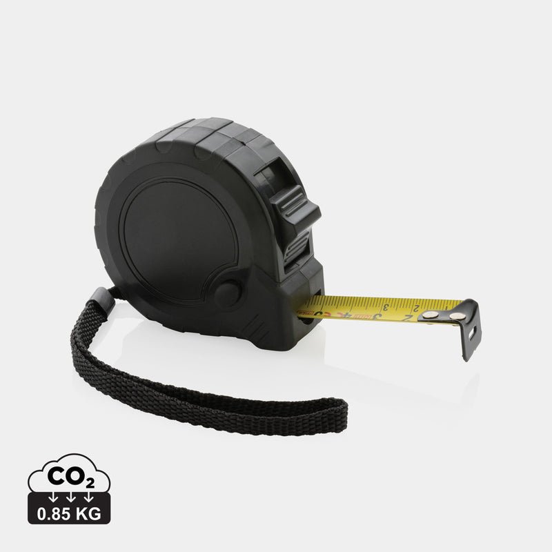 Load image into Gallery viewer, XD Collection RCS recycled plastic 5M/19mm tape with stop button, a versatile tool for measuring and cutting tasks.
