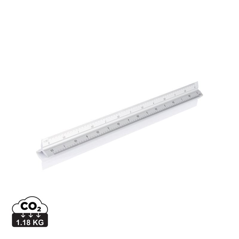 Load image into Gallery viewer, 30cm aluminium triangle rule from XD Collection, a precision drawing tool with clear markings and sturdy construction.
