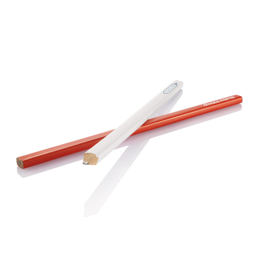 25cm wooden carpenter pencil from XD Collection, shown with sharpened tip and natural wood finish, ideal for carpentry and woodworking.