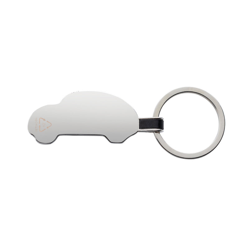 Load image into Gallery viewer, RCS recycled zinc alloy car keyring - Custom Wood Designs

