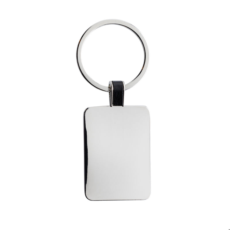 Load image into Gallery viewer, Recycled zinc alloy rectangle keyring from XD Collection, durable keychain with a sleek rectangular design.
