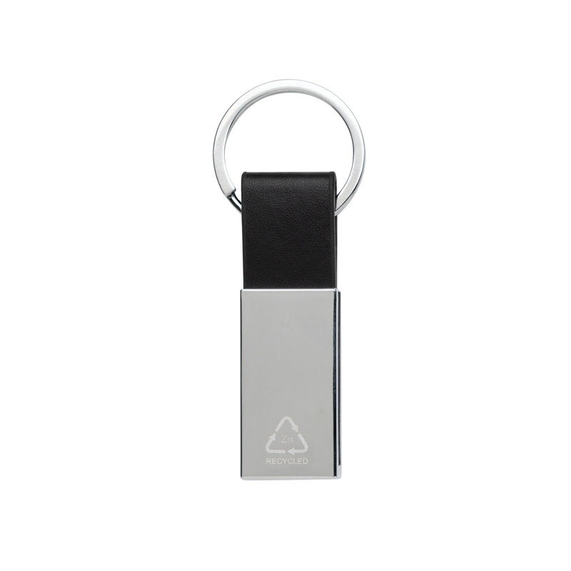 Load image into Gallery viewer, Luxury PU keychain from XD Collection featuring recycled zinc alloy in a stylish design, perfect for keys or accessories.
