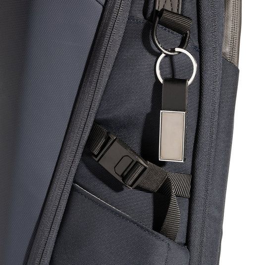 Luxury PU keychain with recycled zinc alloy accents from XD Collection, featuring a stylish lanyard design.