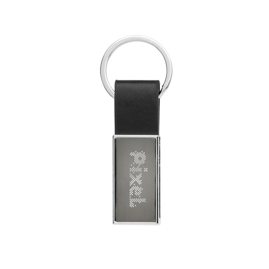 Luxury PU keychain with RCS recycled zinc alloy from XD Collection, featuring a sleek and stylish design.