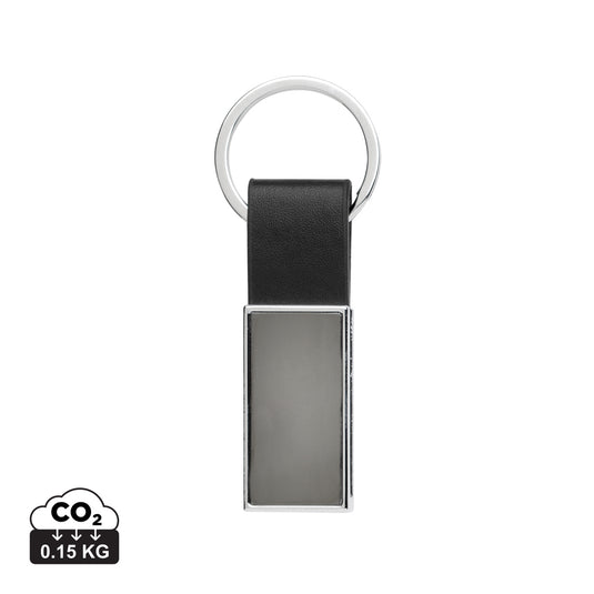 Luxury PU keychain by XD Collection featuring recycled zinc alloy, designed as a stylish lanyard and keychain accessory.