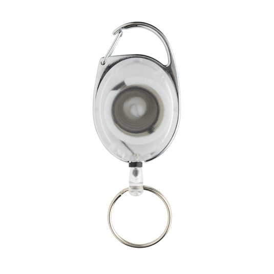 Recycled ABS roller clip keychain from XD Collection featuring a durable lanyard and keyring in vibrant colors.