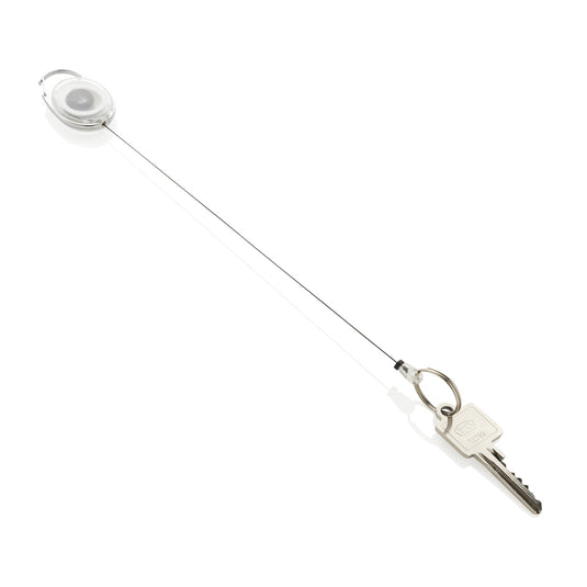 Recycled ABS roller clip keychain from XD Collection, durable lanyard accessory with metal roller clip and eco-friendly design.