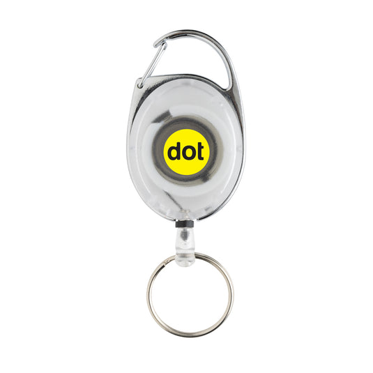Recycled ABS roller clip keychain from XD Collection, durable lanyard with metal clip and eco-friendly design.