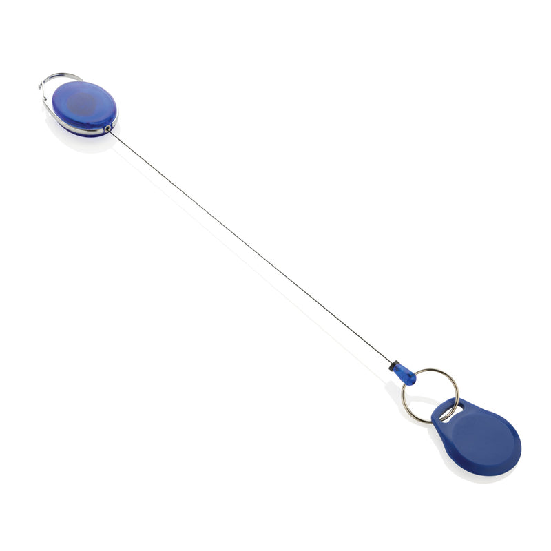 Load image into Gallery viewer, Recycled ABS roller clip keychain from XD Collection featuring durable lanyard attachment and eco-friendly design.
