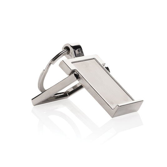RSC recycled zinc alloy phone stand keychain - Custom Wood Designs