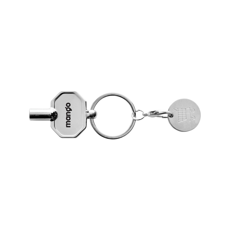 Load image into Gallery viewer, Recycled zinc alloy radiator keychain with coin from XD Collection, featuring a sturdy lanyard and intricate radiator design.
