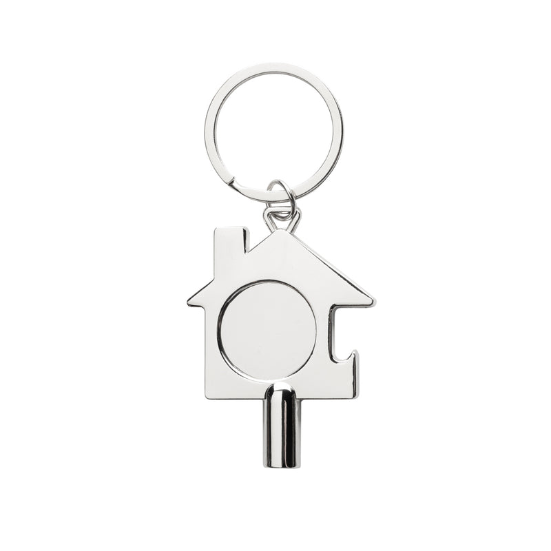 Load image into Gallery viewer, Recycled zinc alloy 3-in-1 keychain from XD Collection featuring a durable, versatile lanyard and key holder design.
