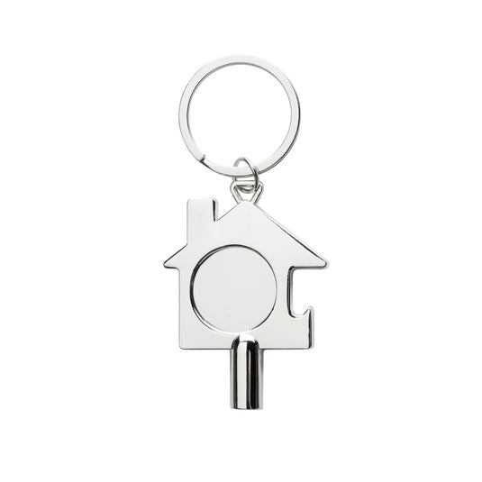 Recycled zinc alloy 3-in-1 keychain from XD Collection featuring a durable, versatile lanyard and key holder design.