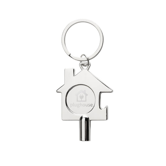 RCS recycled zinc alloy 3-in-1 keychain from XD Collection, featuring durable lanyard and versatile keyring design.