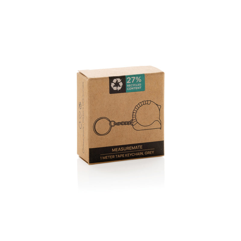 Load image into Gallery viewer, MeasureMate RCS reycled ABS 1 meter tape keychain - Custom Wood Designs
