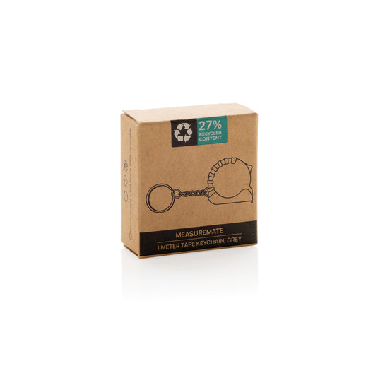 MeasureMate RCS reycled ABS 1 meter tape keychain - Custom Wood Designs