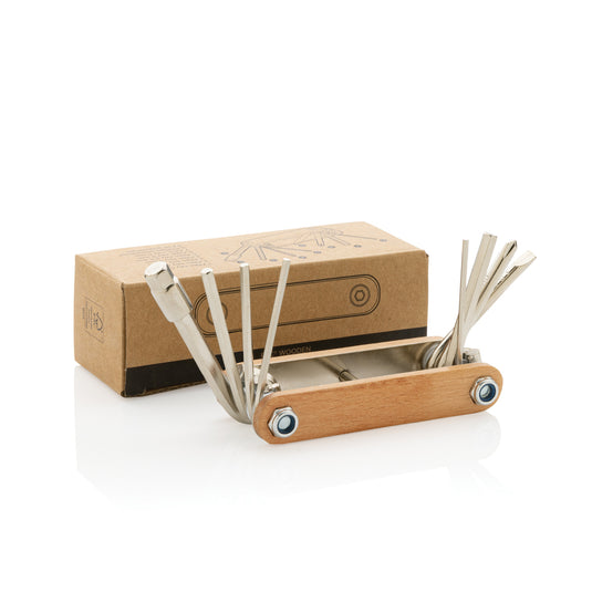 Wooden hex tool from XD Collection, a versatile tool in Tools & Torches, shown with a natural wooden finish and hexagonal shape.