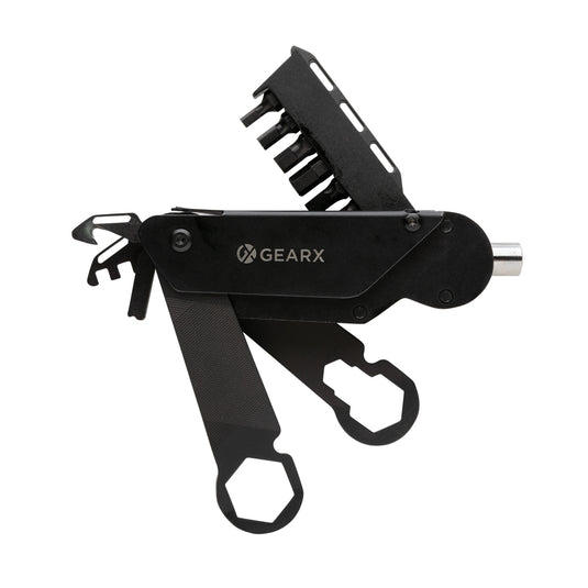 GearX bicycle tool from Tools & Torches collection, featuring compact multi-tool with various wrench and screwdriver heads.