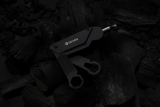 GearX bicycle tool set with multiple tools and torches for bike maintenance, compact and durable for on-the-go repairs.