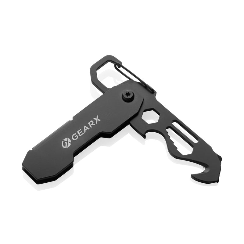 Load image into Gallery viewer, GearX Gear X foldable EDC tool with carabiner and parcel cutter, compact multi-tool for everyday carry and outdoor use
