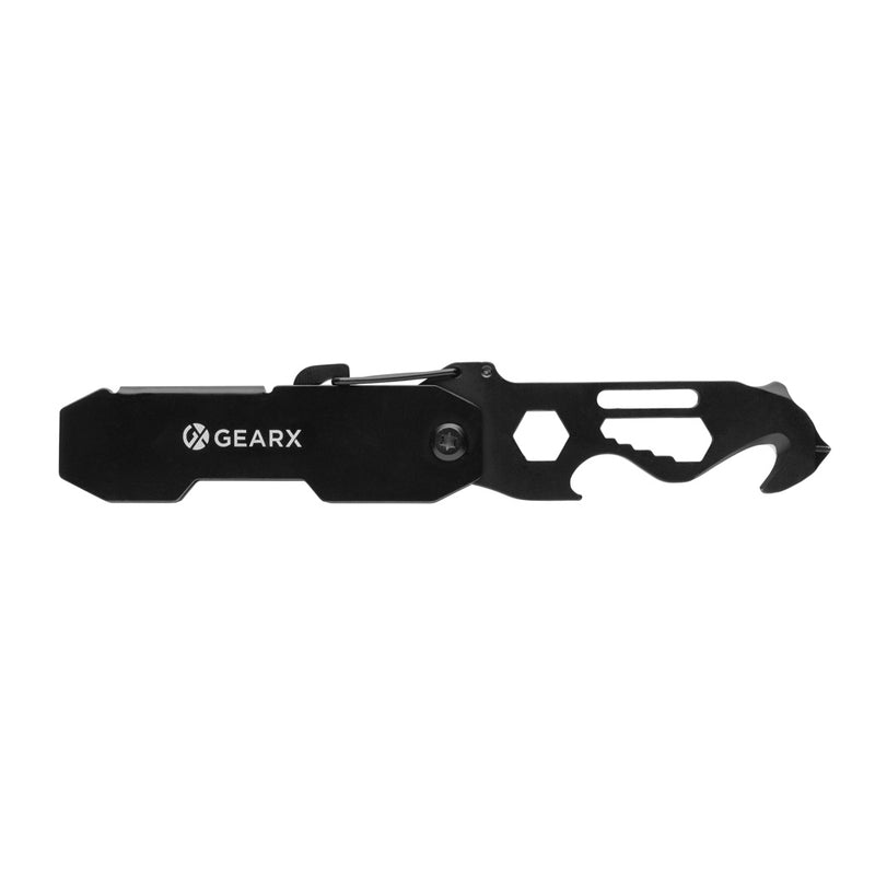 Load image into Gallery viewer, GearX foldable EDC tool with carabiner and parcel cutter, compact multi-tool with versatile features and sturdy construction.
