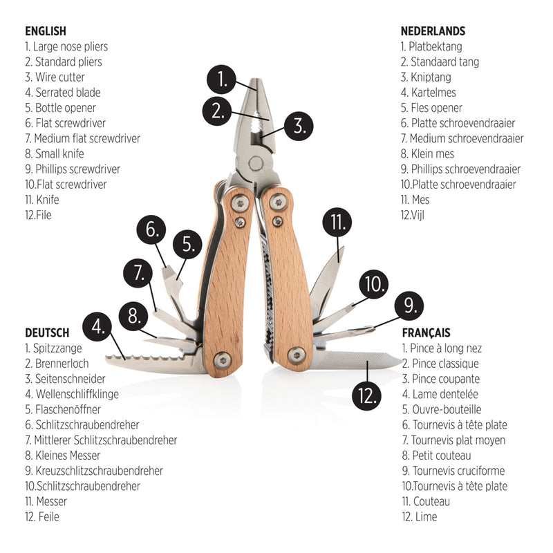 Load image into Gallery viewer, XD Collection Wood multitool mini for tools and torches, compact design with various woodworking tools and attachments.
