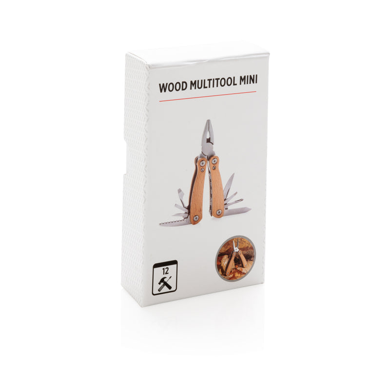 Load image into Gallery viewer, Wood multitool mini from XD Collection, compact tools and torch with wooden handle for versatile woodworking tasks.
