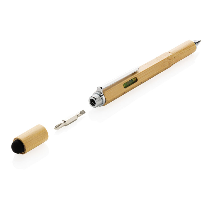 Load image into Gallery viewer, Bamboo 5-in-1 toolpen - Custom Wood Designs
