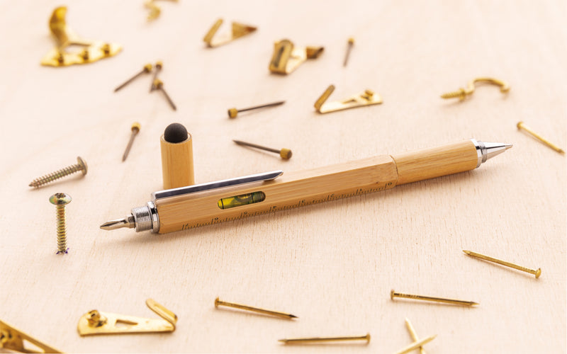 Load image into Gallery viewer, Bamboo 5-in-1 toolpen - Custom Wood Designs

