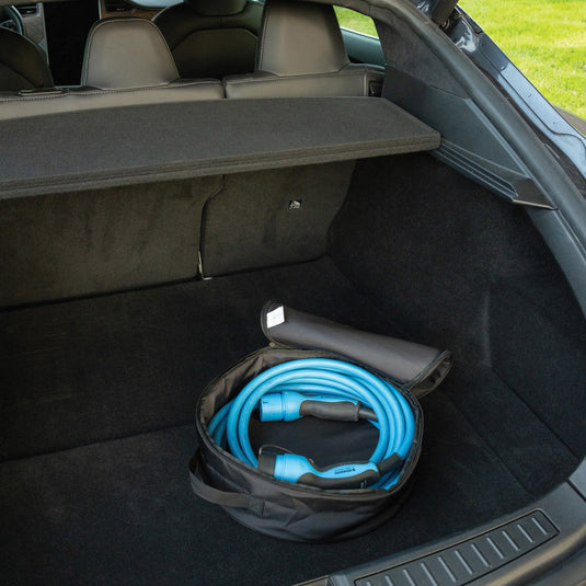 XD Collection Volty Aware™ RPET EV-cable storage bag for car and safety, featuring durable material and compact design.
