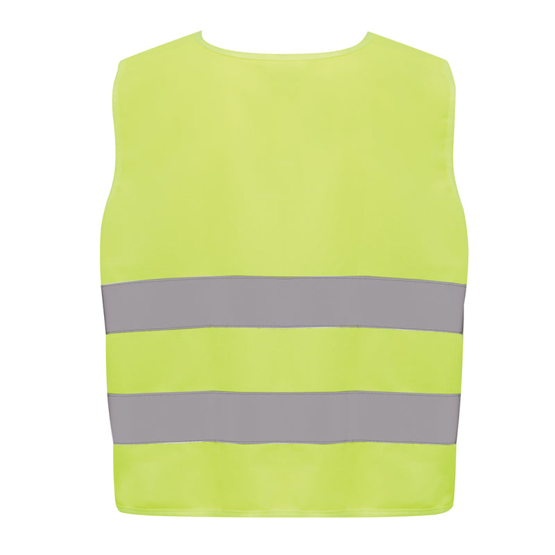 Load image into Gallery viewer, High-visibility safety vest for children aged 7-12 from XD Collection, made of recycled PET for car and safety use.
