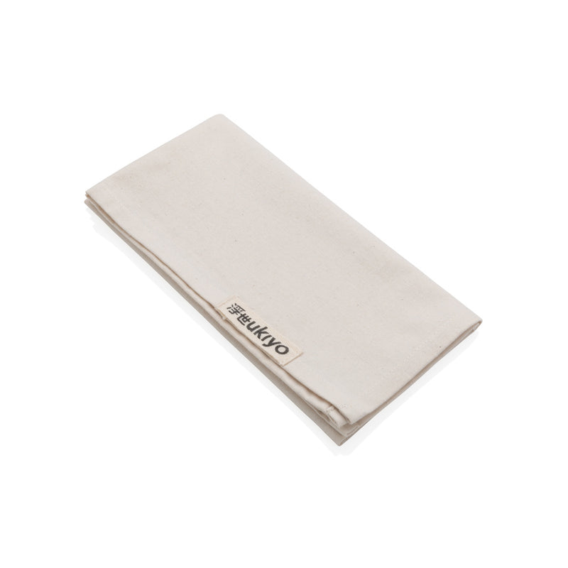 Load image into Gallery viewer, Set of four Ukiyo Aware™ 180gr cotton table napkins, soft and durable for home dining, featuring elegant woven design.
