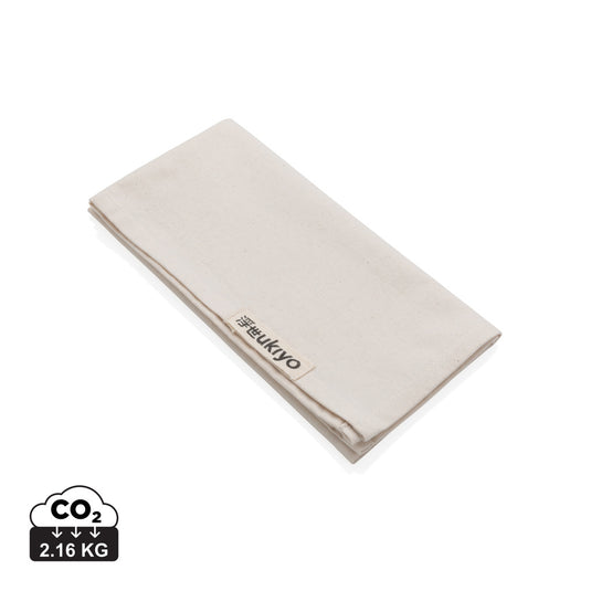 Set of four Ukiyo Aware™ 180g cotton table napkins with a soft, textured fabric for home dining and elegant table settings.