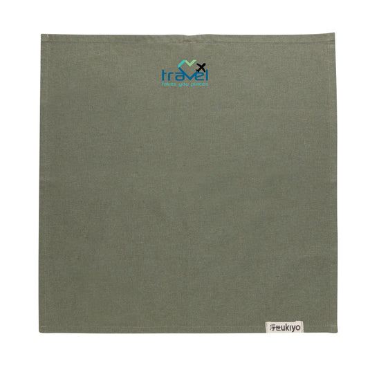 Set of four Ukiyo Aware™ 180g cotton table napkins with intricate patterns, ideal for elegant home dining setups.
