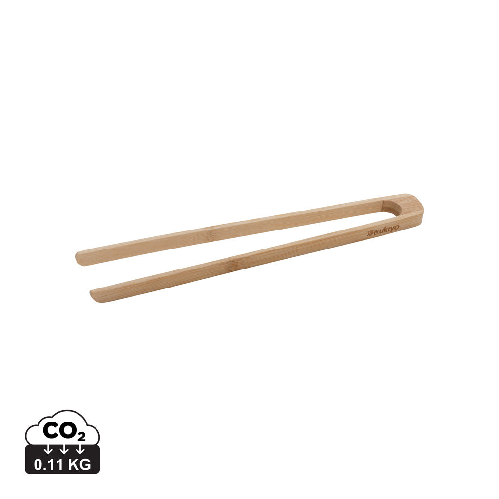 Ukiyo bamboo serving tongs for kitchen and dining, made of natural bamboo, with a sleek and functional design.