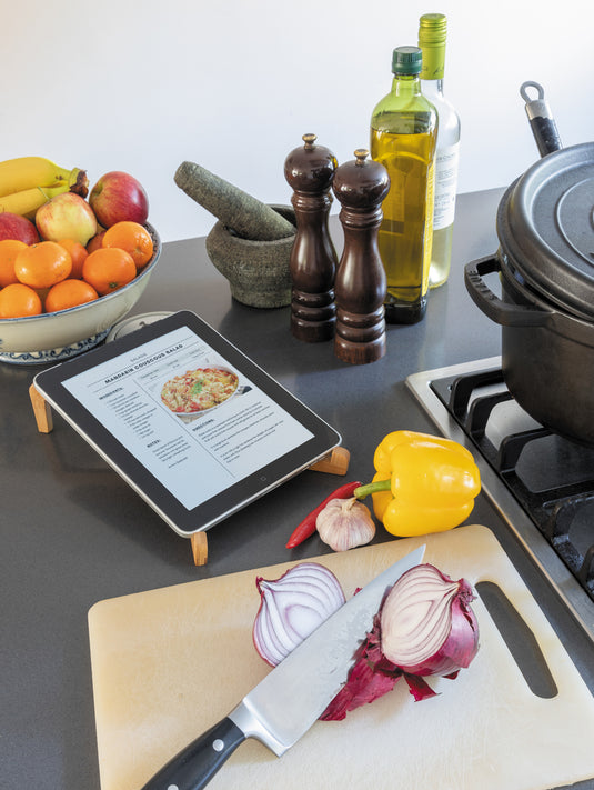 Bamboo portable laptop stand - Custom Wood Designs