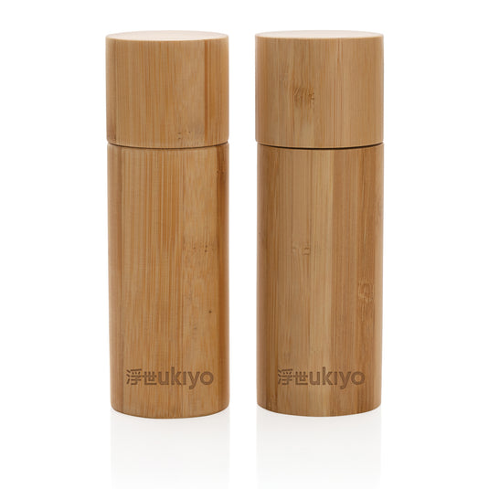 Ukiyo bamboo salt and pepper mill set - Custom Wood Designs