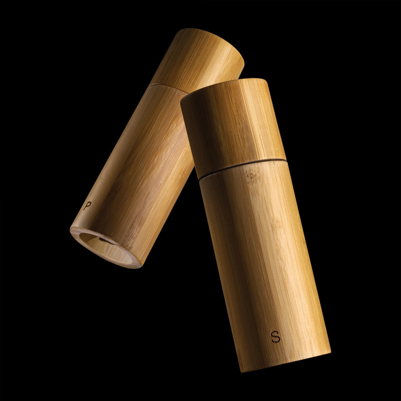 Load image into Gallery viewer, Ukiyo bamboo salt and pepper mill set - Custom Wood Designs
