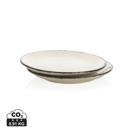 Ukiyo dinner plate set of 2 - Custom Wood Designs