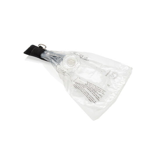 XD Collection Keychain CPR mask for car and safety, compact and portable emergency rescue tool with clear mask and keyring attachment.
