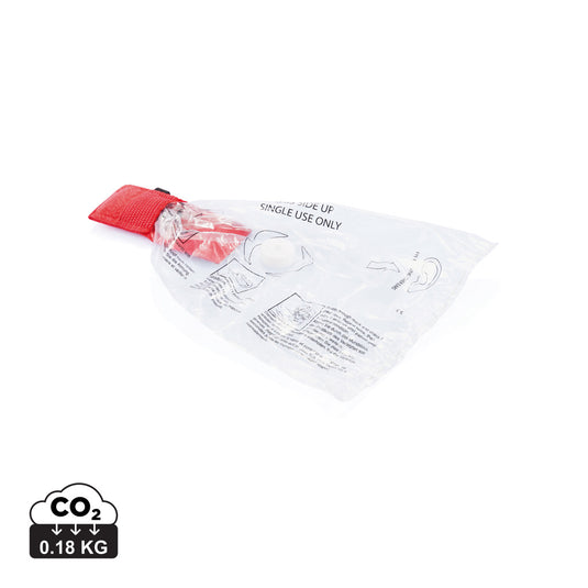 XD Collection Keychain CPR mask for car safety, compact emergency first aid tool with protective cover.