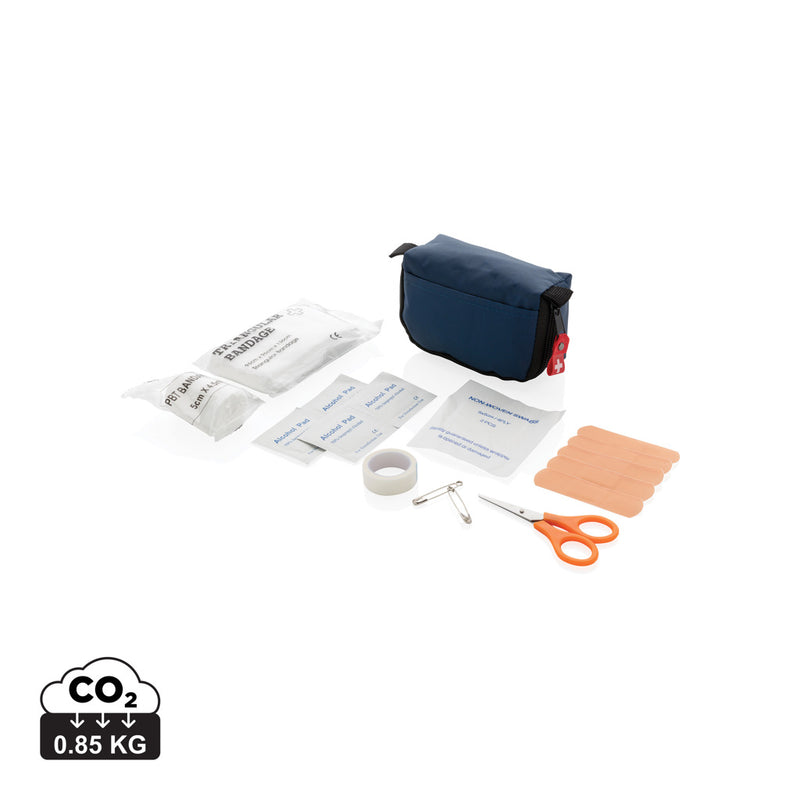 Load image into Gallery viewer, XD Collection car and safety first aid set in compact pouch with bandages, antiseptic wipes, and medical supplies for emergencies
