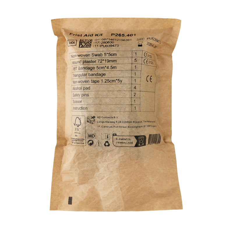 Load image into Gallery viewer, XD Collection RCS recycled nubuck PU car first aid pouch, mailable safety kit with first aid supplies and compact design.
