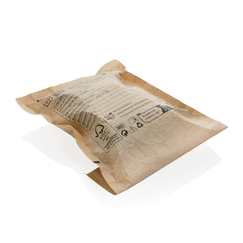Load image into Gallery viewer, XD Collection RCS recycled nubuck PU car safety first aid pouch with first aid supplies inside, compact and durable.
