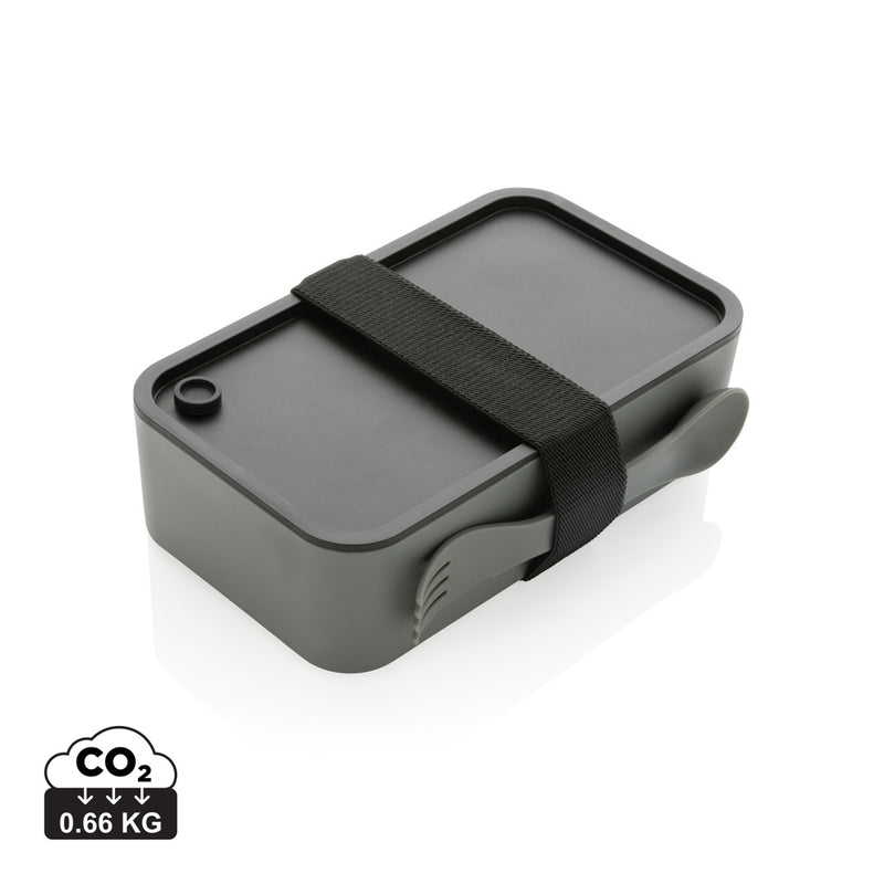 Load image into Gallery viewer, GRS recycled PP lunch box with spork - Custom Wood Designs

