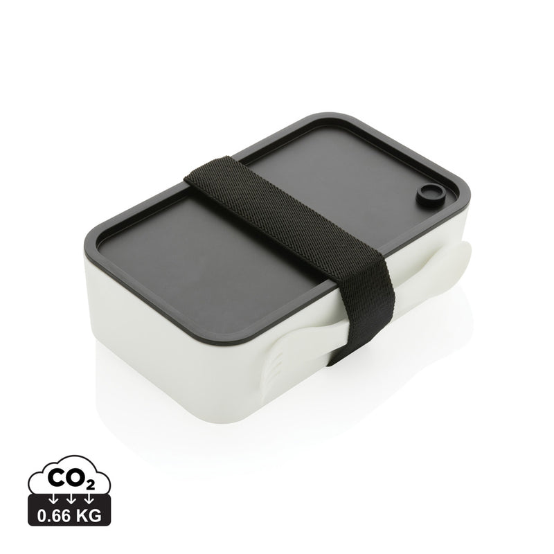 Load image into Gallery viewer, GRS recycled PP lunch box with spork - Custom Wood Designs
