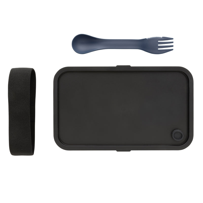 Load image into Gallery viewer, GRS recycled PP lunch box with spork - Custom Wood Designs
