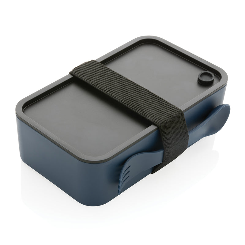 Load image into Gallery viewer, GRS recycled PP lunch box with spork - Custom Wood Designs
