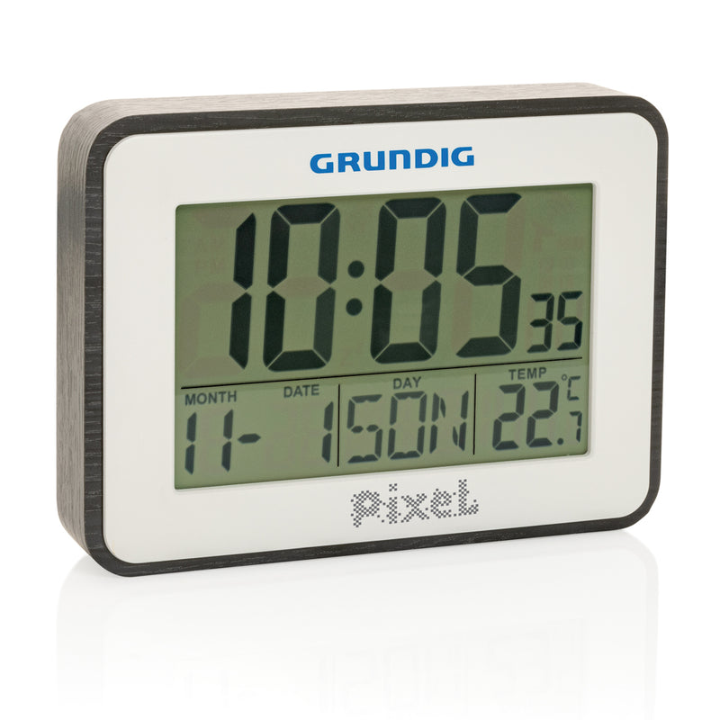 Load image into Gallery viewer, Grundig weatherstation alarm and calendar - Custom Wood Designs
