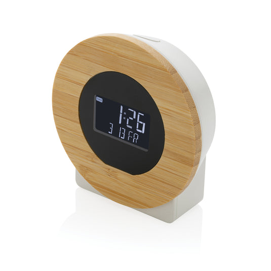 Utah RCS rplastic and bamboo LCD desk clock - Custom Wood Designs